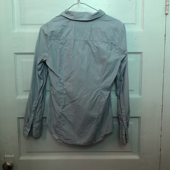 JCrew white and blue pinstripe button down - Picture 5 of 5